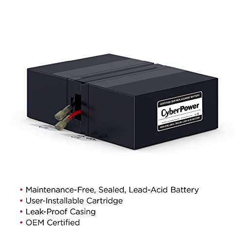 Cyberpower Rb1280X2A Ups Replacement Battery Cartridge, Maintenance-Free, User Installable, 12V/9Ah #TOP2