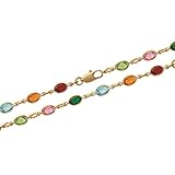Bracelet cristal De Swarovski Multicolores Plaqué Or 750/000 garanti sans nickel