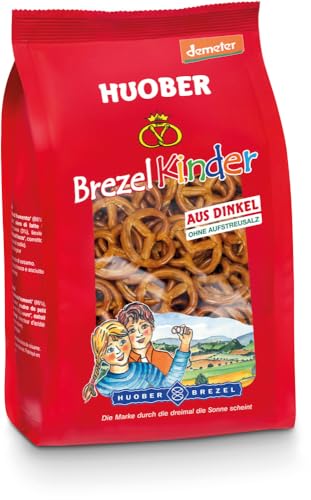 Huober Bio BrezelKinder kleine Brezeln aus biologisch-dynamisch angebautem Dinkel ohne Aufstreusalz ohne Palmfett demeter 125 g