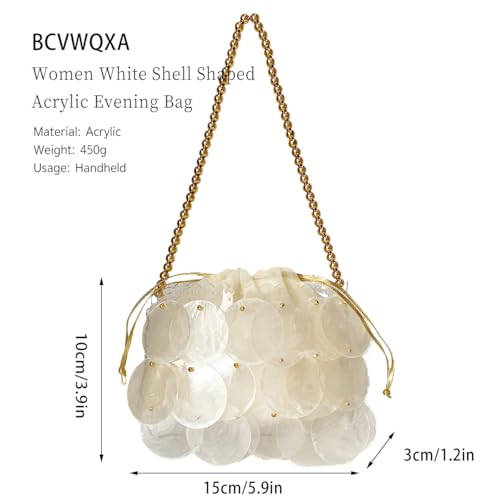 Women Fashion Shell Woven Handbag Chic Shell Beach Bag Beaded Chain bag for Summer Travel Beach Party4