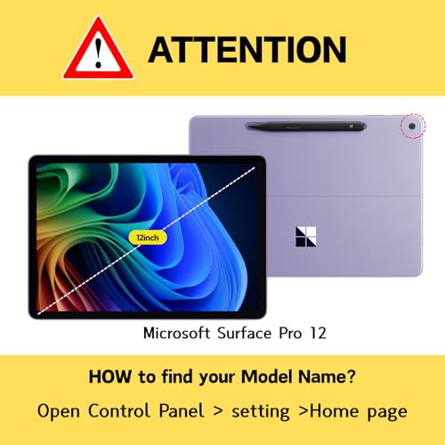 Étui pour Surface Pro 12 antichoc, résout le manque de support clavier