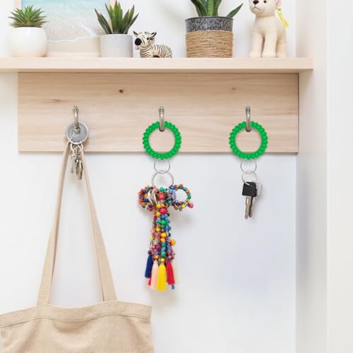 Image of TENOC Spiral Coil Keychain, Anti-lost Key Chain Holder Lanyard Cord for Sauna Outdoor Sports and Gym Pool