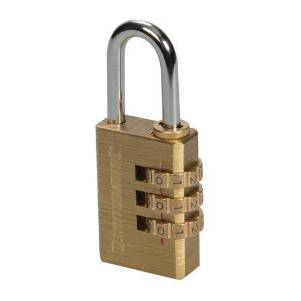 Silverline 3 Digit Combination Padlock Brass 3-Digit (744867)