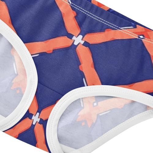 Soft and Breathable Girls' Panties Comfort Color for Toddler Girls Geometric Pattern in Sizes 2T,3T, 4T, 5T, 6Y and 8Y4