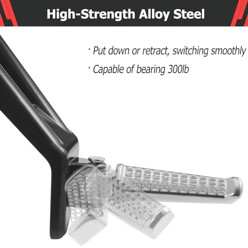 Image of Motorcycle Passenger Foot Pegs, Alloy-Steel Footrests Pedal Footpeg Replacement Accessories for Honda Rebel 1100 CMX1100 2021 2022 2023 2024 (Left & Right)