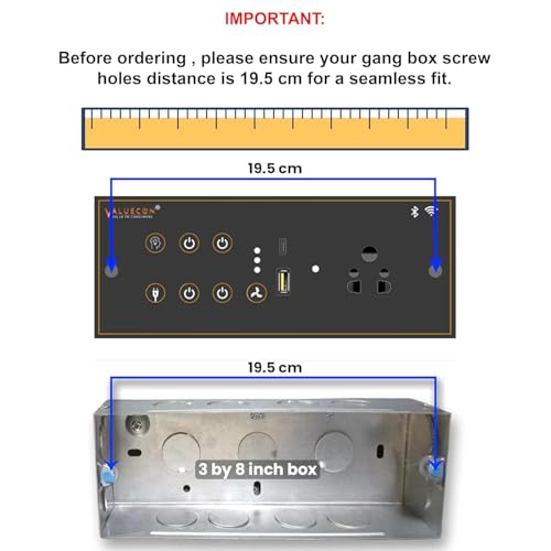 Image of i380 6 modular Smart Wifi Switch Board with 4 Switch,1 Fan,1 Socket, C & A type USB charging ports| App Control, Voice-controlled by Alexa, G. Home, G. Assistant-D.Grey