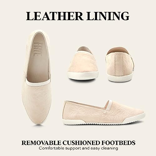 Image of Frye Melanie Slip On Shoes for Women Crafted from Premium Leather with Rubber Toe Bumpers and Soles, Leather Lining, and Removable Footbeds - 1 inch Outsole