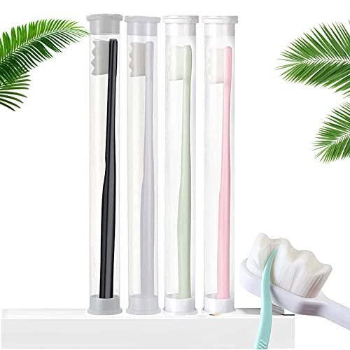 Bopanol 4Pack BREVI Nordic-Inspired Premium Nano Toothbrush Wave Bristle Ultra-fine Soft Toothbrush with 20000 Soft Bristles for Sensitive Gums and Teeth