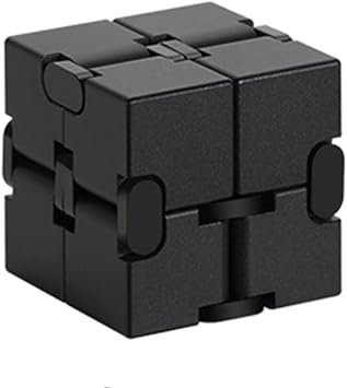Infinity Cube Stress Reliever with Fidget Cube Infinity Cube 3D Puzzle Aluminum Alloy Brain Training Focus Anxiety Tension Frustration Relax Finger Gymnastics Change Time Killing Travel 110g