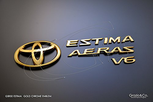 Amazon | GSR50系エスティマ V6アエラス(I~III型) ゴールドエンブレム 