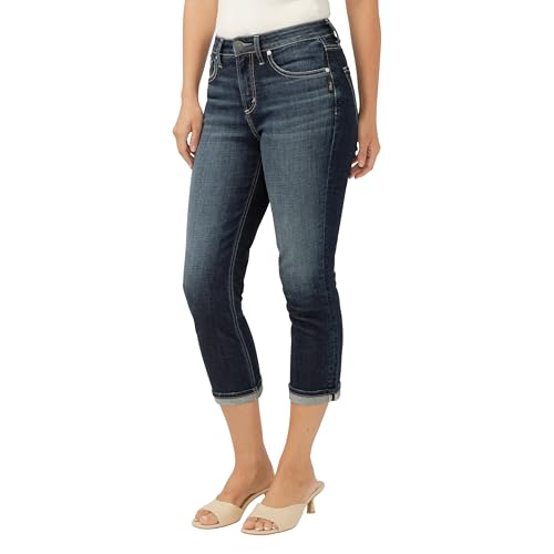 Silver Jeans Co. Women's Avery High Rise Curvy Fit Capri Jeans2