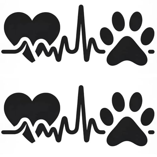 Dopetattoo 6 Sheets Temporary Tattoos Heartbeat Rhythm Paw Temporary tattoo