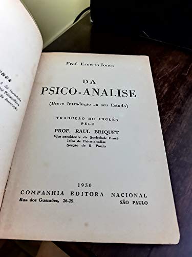 Da psico-analise ( Breve introdução ao seu estudo )