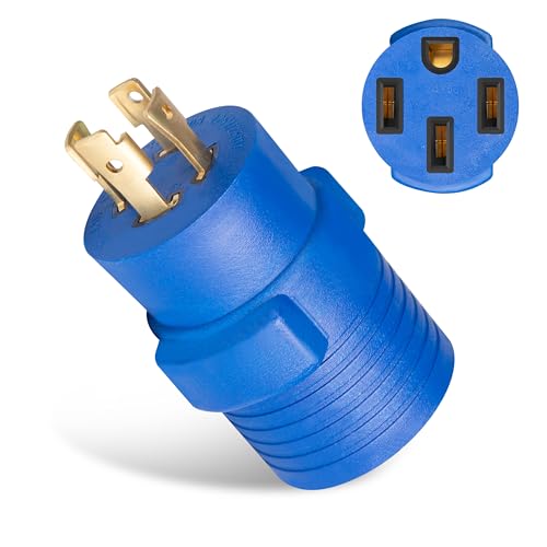 FROSTYRIDER NEMA L14-30P to 14-50R RV Generator Adapter, 30 Amp to 50 Amp Twist Lock Generator...