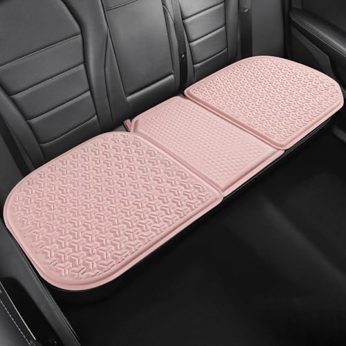 Coussin siège voiture gel rose rafraîchissant avec protection de siège inférieure arrière