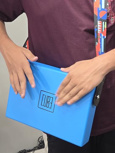 Image of Cube JamBox Traveller Cajon With Internal SnareTap & Strap Included SIZE 30cm /20cm /6cm Ultimate Sound,Made with Music Grade MDF,Made in India,For Adults Kids Professional Musicians (SKYBLUE)