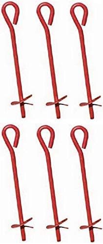 MAT 901114A 4" x 40" Red Steel Screw in Earth Ground Anchor - Quantity 66