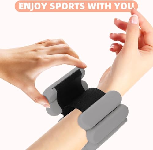 Image of YOVKOK Adjustable Ankle Weights for Women Men,Wrist Weights set for Walking Running,1 Pair (1Lbs Each) Silicone Workout Weights for gym fitness, Jogging,yoga,pilates,strength training,physical therapy