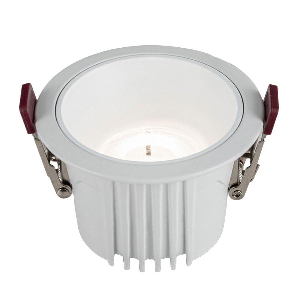 JKJZSALJ Ultra-Thin Recessed Anti-Glare Led - 7W Led Recessed Ceiling Light,3 Color Temperature 3000K/4000K/6000K,Dimmable,Round White Trim,90 Cri,White