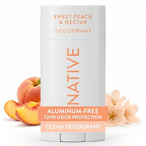 Native Deodorant Natural Deodorant Seasonal Scents for Women and Men Aluminium Free with Baking Soda Probiotics Coconut Oil and Shea Butter Sweet Peach & Nectar