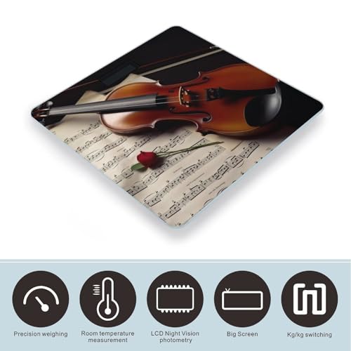 Báscula Digital de Baño con Diseño Partitura Violín 400lb miniatura 3