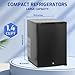 Smad Compact Refrigerator 1.4 Cu Ft, Mini Fridge with Lock, 12V RV Refrigerator, 2 Ways 12V DC/110V AC Semi Truck Fridge for Bedroom, Truck, Dorm, Black