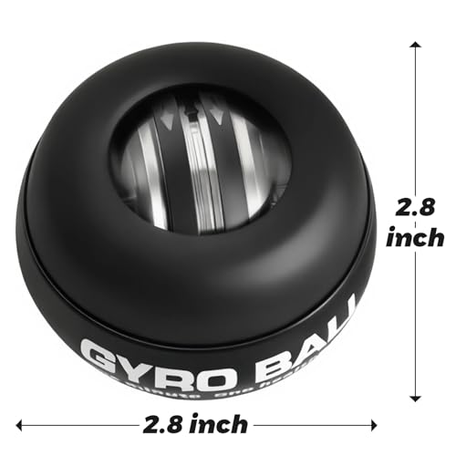 BeSokar Auto-Start Gyro Ball Wrist & Forearm Trainer, 5-Level Adjustable Resistance with LED Light Control, Transparent Gyroscopic Exerciser for Arm, Finger & Wrist Strength by BeSokar - Image 2