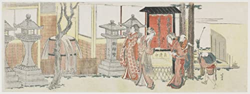 Toile Hokusai Oji Inari 60x90cm pour habiller un mur vide avec l'art mural japonais