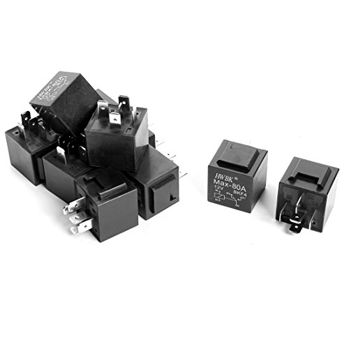 Relé de potencia SPDT de 12V y 80A para automoción, pack de 10 piezas de 5 pines