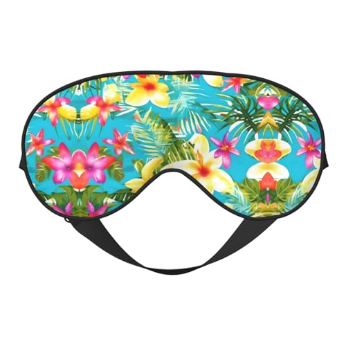 サマースタイル ハワイアンプリント スリープマスク ナイト目隠し ソフトアイシェードカバー レディース メンズ 旅行 昼寝 瞑想用