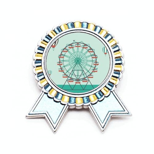 Broche de parc d'attractions vert en métal M à offrir pour un anniversaire