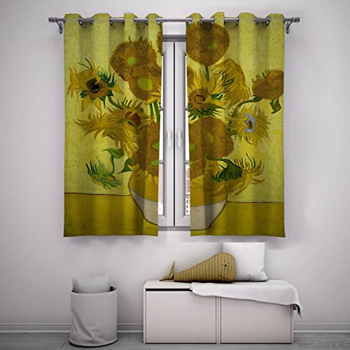 Tende e tende oscuranti gialle 2 pannelli Set Van