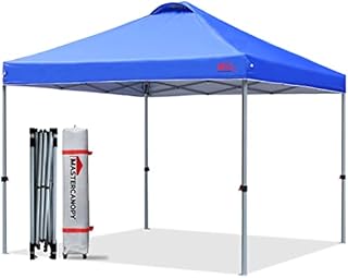 MASTERCANOPY Durable Ez Pop-up Canopy Tent with Roller Bag (10x10, Blue)