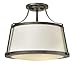 Hinkley Charlottle Collection 16" Transitional Three Light Semi-Flush Mount, Antique Nickel -  3521AN