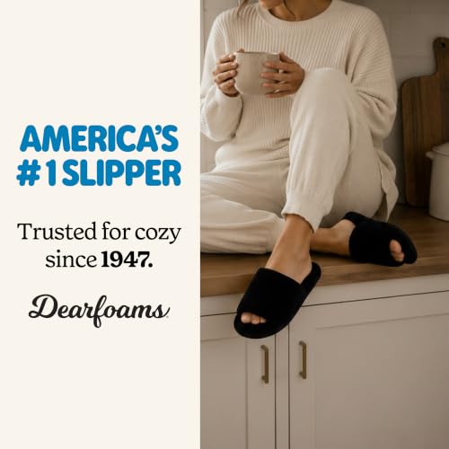 Image of Dearfoams womens Slipper Memory Foam Summer House Shoe Beatrice Terry Slide