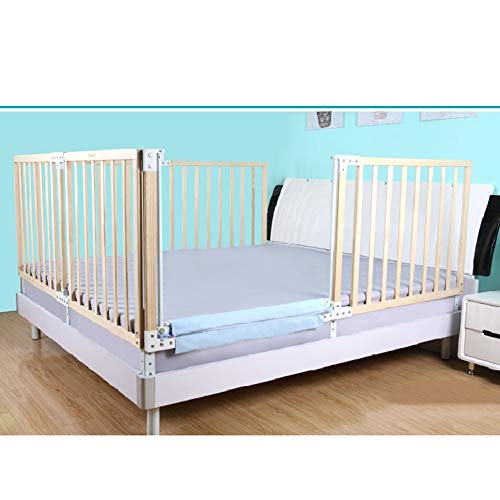 Proteccion de la barandilla de cama para evitar caidas con marco de madera de 1.8m 3
