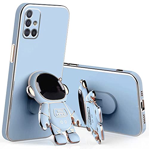 Image of for Samsung Galaxy A71 Case Cute 3D Astronaut Stand Design Camera Protection Shockproof Soft Back Cover (for Samsung Galaxy A71, Blue)