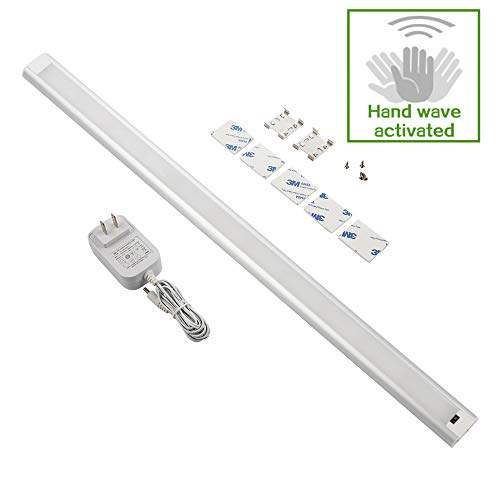 Haian 24 Inch Panel LED Dimmable Under Cabinet Lighting Kit,9W 630lm,Hand Wave Activated