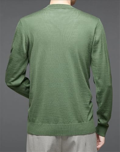 Men's Cardigan Sweater Long Sleeve V Neck Single Breasted Thin Casual Solid Color Sweaters2