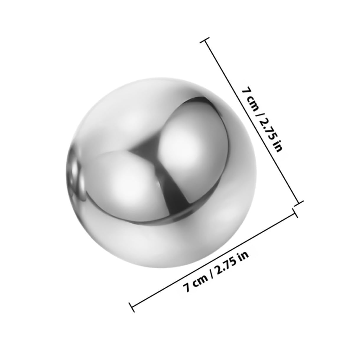 BESPORTBLE Mini Muskelmassagegerät 70mm Edelstahl Massageball 1 Paar Handgymnastikball für Wellness und Business Trips