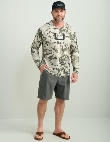 HUK Boys' KC Scott Patterned Hoodie, Performance Hooded Fishing Shirt2