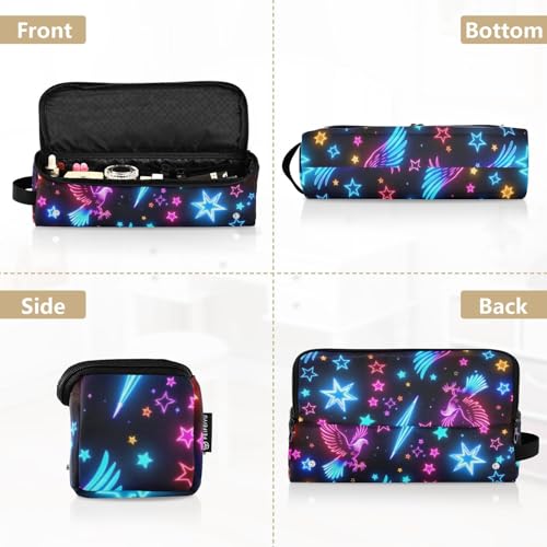 Organizador de Herramientas para el Cabello 2 en 1 con Tapete Resistente al Calor, Estuche de Viaje Grande para Planchas de Pelo y Accesorios, Diseño Neon, Portátil miniatura 5