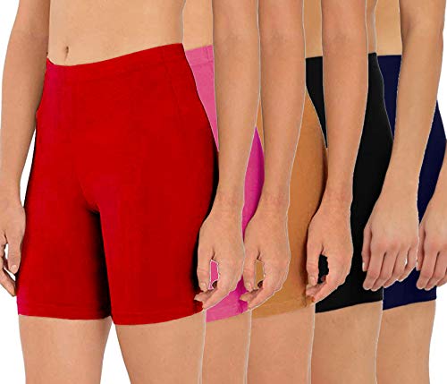 Image of OUTFLITS Ladies Cycling Shorts| Under Dress | Yoga Shorts | Workout Shorts | Running Shorts | Exercise Shorts | Gym Shorts for Womens