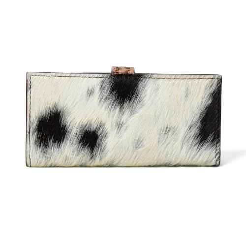 Cowhide Leather Wallet for Women | Handmade Floral Tooled Long Clutch with Snap Closure | Western Style Purse | Rustic Cowgirl Bag2