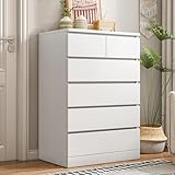 Construction en plaques épaisses et forte capacité de charge : fabriquée à partir de matériau épais de haute qualité, cette commode offre une robustesse et une stabilité exceptionnelles, ce qui la qualifie de mobilier de chambre fiable pour une utilisation à long terme. Cette commode blanche combine durabilité et praticité, assurant qu'elle résiste à l'usure quotidienne tout en offrant un rangement sécurisé pour vos effets personnels.