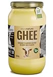 Exponatura Ghee biologico - burro chiarificato secondo l’antica ricetta Ayurvedica - solo da latte di mucche al pascolo - senza lattosio estremamente digeribile - Ghi (850 g)