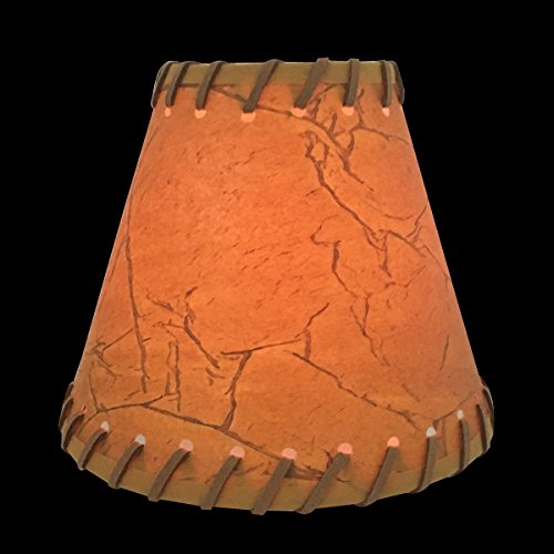 Royal Designs, Inc. CS-970-6 Round Faux 2 Tone Leather Chandelier Basic Shade Cs-970-6 thumb #2