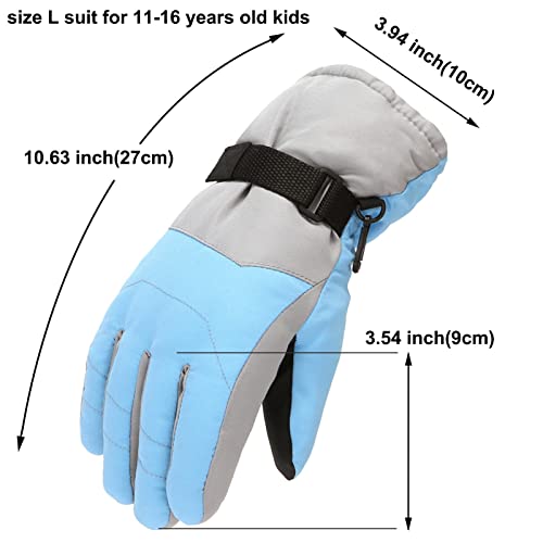 Luvas M/G de patinação para crianças inverno à prova de vento snowboard tamanho quente neve esqui me