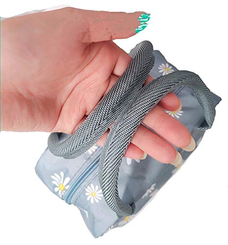 Image of Insulated Lunch Bag, Portable Thermal Lunch Bags Cooler Bag Daisy Pattern Lunch Box Organizer Tote Bag for Women Adults Kids Girls Work School Picnic Camping Travel (Grey)