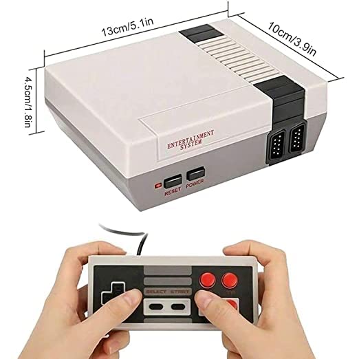 Retro Game Console, Classic Video Games Console Built-in with 820 Games System, Plug and Play with 2 Wired Controllers Handheld Games. (Grey) - Image 3